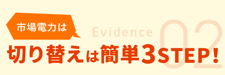 切り替えは簡単3STEP！